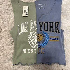 Aeropastel green and blue tank top